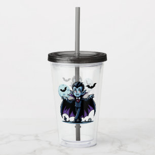 Cute, whimsical Halloween vampire Acrylic Tumbler