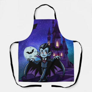 Cute, whimsical Halloween vampire Apron