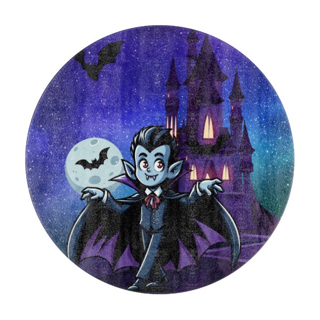 Cute, whimsical Halloween vampire Cutting Board (Front)