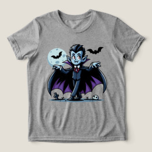 Cute, whimsical Halloween vampire Tri-Blend Shirt