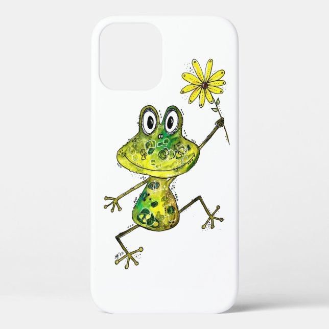 Cute Whimsical Happy Frog Case-Mate iPhone Case (Back)