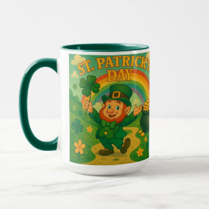 Cute, whimsical leprechaun Saint Patrick's Day Mug