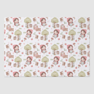 Cute Whimsical Little Red Riding Hood Storybook Tissue Paper