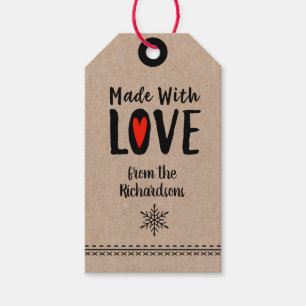 Cute Whimsical Made With Love Gift Tags