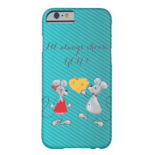 Cute Whimsical  Mouses-I`ll always choose you Barely There iPhone 6 Case