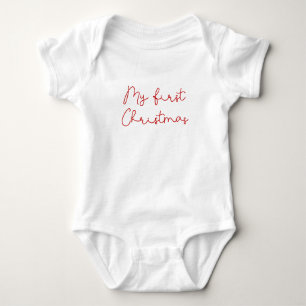 Cute whimsical My First Christmas Baby Bodysuit