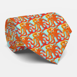 Cute Whimsical Octopus  Tie