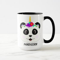 Cute Whimsical Panda Unicorn Pandicorn