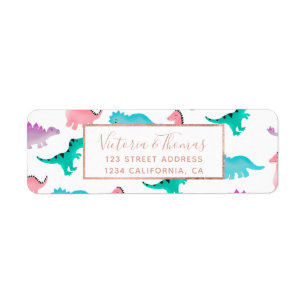 Cute whimsical pastel watercolor dinosaurs pattern