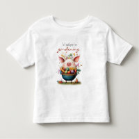 Cute Whimsical Pig "I'd Rather Be Gardening"