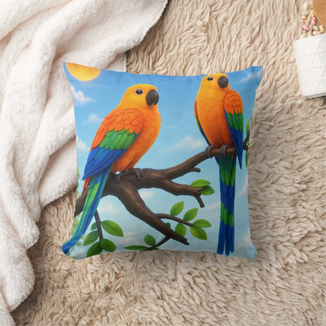 Cute Whimsical Pillow | Artistic Decorative Cushio (Blanket)