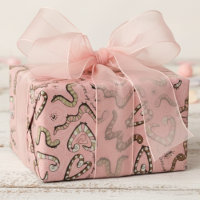 Cute & Whimsical Pink Heart Worm-ing Wishes Baby