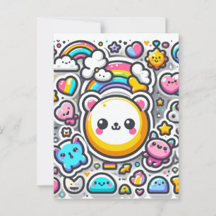 Cute whimsical postcard 