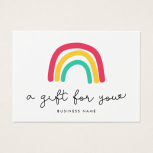 Cute whimsical Rainbow gift certificate