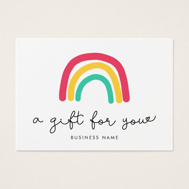 Cute whimsical Rainbow gift certificate (Front)