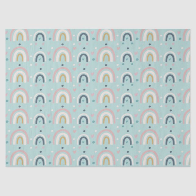 Cute Whimsical Rainbow Pattern Tissue Paper (Front)