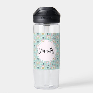 Cute Whimsical Rainbow Pattern Water Bottle