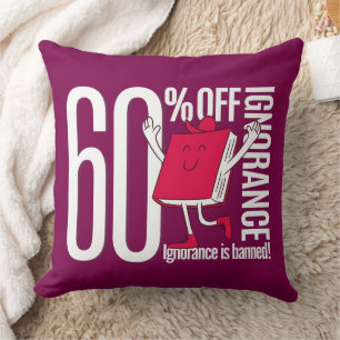 Cute Whimsical Red Book Character  Cushion