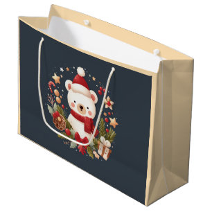 Cute/Whimsical Santa Bear Gift Bag