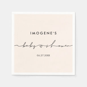 Cute whimsical script Baby shower Napkin