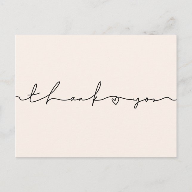 Cute whimsical script Baby shower Thank you Postcard (Front)