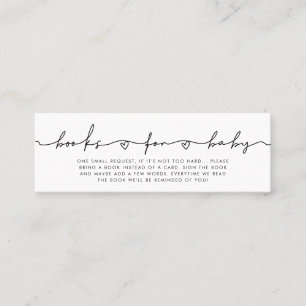 Cute whimsical script Books for baby request card