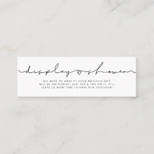 Cute whimsical script Display shower card insert