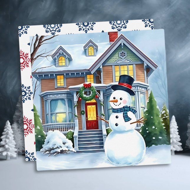 Cute Whimsical Snowman in the Front Yard Christmas (Creator Uploaded)