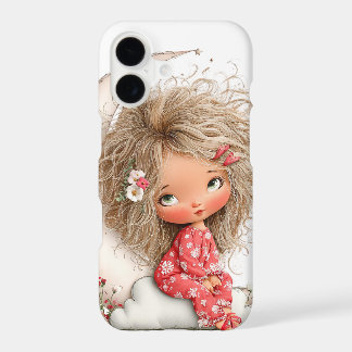 CUTE WHIMSICAL SUMMER GIRL DRESSED IN PINK