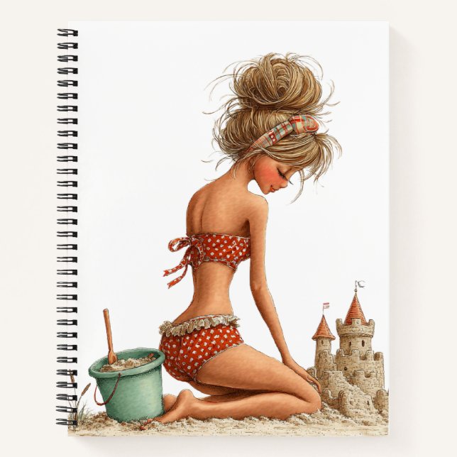 CUTE WHIMSICAL SUMMER THEMED GIRL NOTEBOOK (Front)