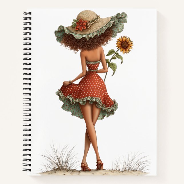 CUTE WHIMSICAL SUMMER THEMED GIRL NOTEBOOK (Front)
