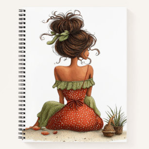CUTE WHIMSICAL SUMMER THEMED GIRL NOTEBOOK