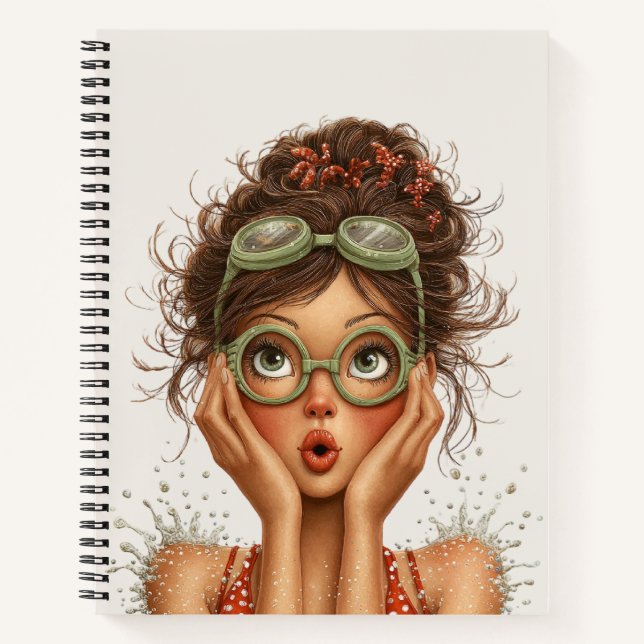 CUTE WHIMSICAL SUMMER THEMED GIRL NOTEBOOK (Front)