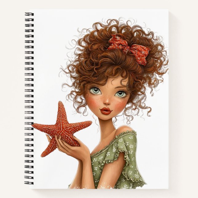 CUTE WHIMSICAL SUMMER THEMED GIRL NOTEBOOK (Front)