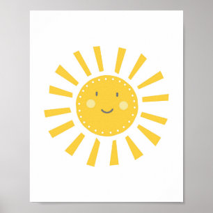 Cute Whimsical Sun Sunshine Poster