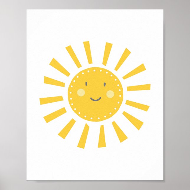 Cute Whimsical Sun Sunshine Poster (Front)