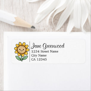 Cute Whimsical Sunflower Name And Address