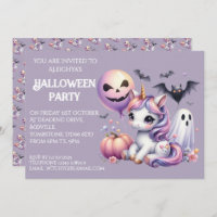 Cute Whimsical Unicorn Halloween Party