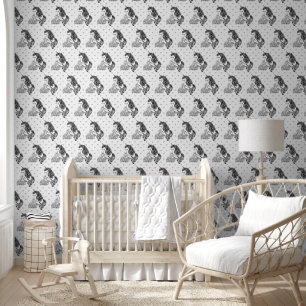 Cute Whimsical Unicorn Nursery Kids Room Paintable Wallpaper