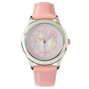 Cute Whimsical Unicorn Watch Pink Personalised