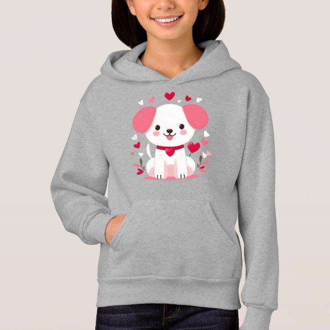 Cute whimsical valentine's puppy (Front)