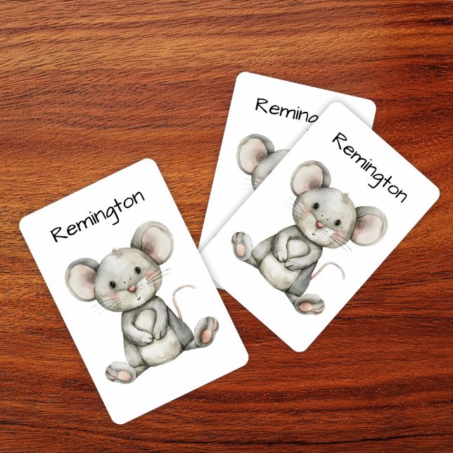 Cute Whimsical Watercolor Mouse Playing Cards (Creator Uploaded)