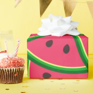 Cute Whimsical Watermelon Slices Pattern  Wrapping Paper