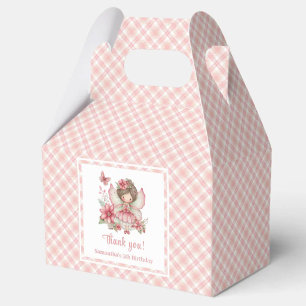 Cute Whimsy Fairy Floral Girl Birthday Favour Box