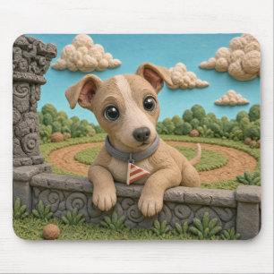 Cute Whippet Puppy, Baby Dog Mouse Mat