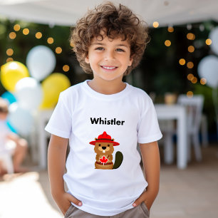 Cute Whistler Canada Beaver with Maple Leaf T-Shirt