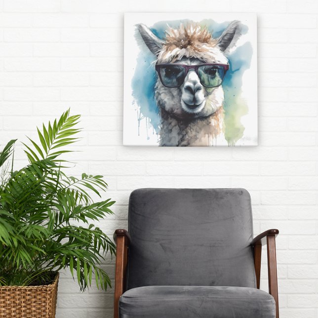cute white alpaca wearing sunglasses poster (Creator Uploaded)