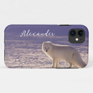 Cute White Arctic Fox Snow Winter Photography iPhone 11 Case