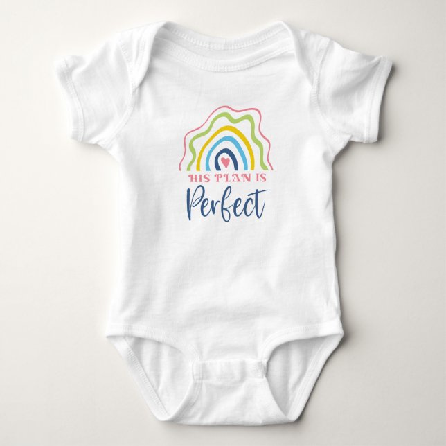 Cute White Baby Bodysuit (Front)