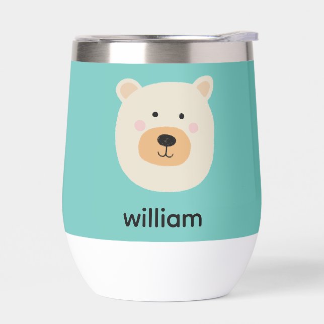 Cute white bear (Left)
